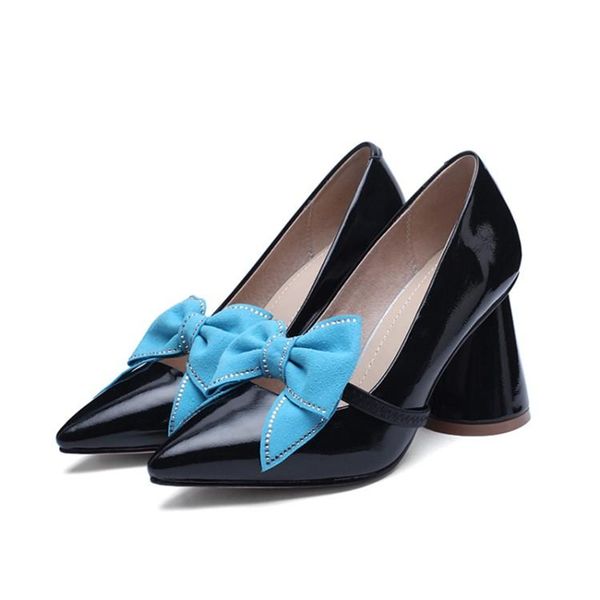 pumps wedding female 8cm block high heels fashion shiny leather yellow bombs 2020 new ladies office shoes q2kv, Black
pumps wedding female 8cm block high heels fashion shiny leather yellow bombs 2020 new ladies office shoes q2kv, Black