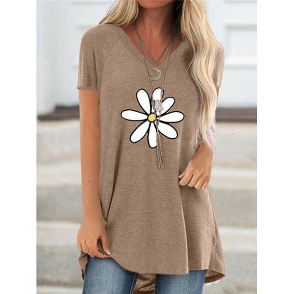 women's printed floral slim v neck short sleeve summer casual loose long t-shirt pure color, White
women's printed floral slim v neck short sleeve summer casual loose long t-shirt pure color, White