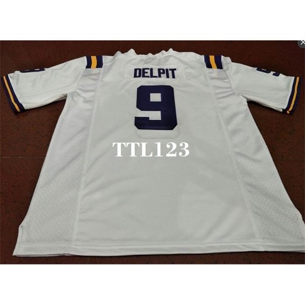 121 #9 grant delpit white purple derrius guice lsu tigers or custom any name or number alumni college jersey, Black
121 #9 grant delpit white purple derrius guice lsu tigers or custom any name or number alumni college jersey, Black
