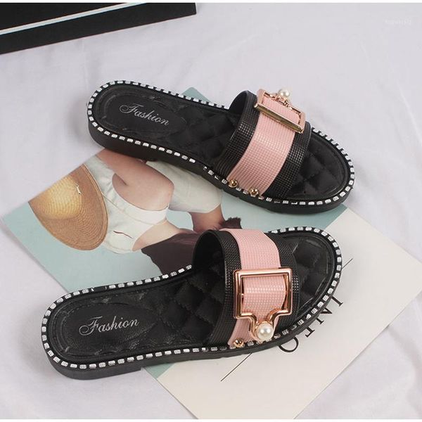 slippers women's summer pu pearl office ladies flat shoes crystal zapatos 2021 fashion female comfort footwear woman slides 1, Black
slippers women's summer pu pearl office ladies flat shoes crystal zapatos 2021 fashion female comfort footwear woman slides 1, Black