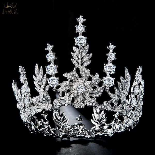 luxury crystal round queen big bridal tiaras crowns women baroque pageant diadem rhinestone jewelry wedding hair accessories, Golden;silver
luxury crystal round queen big bridal tiaras crowns women baroque pageant diadem rhinestone jewelry wedding hair accessories, Golden;silver
