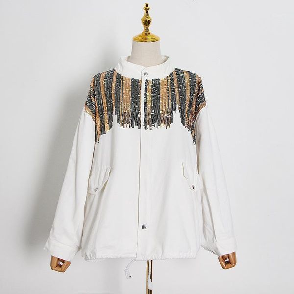 2021 autumn fashion sequined chic patchwork big pockets outerwear jacket casual cool women coat1, Black;brown
2021 autumn fashion sequined chic patchwork big pockets outerwear jacket casual cool women coat1, Black;brown