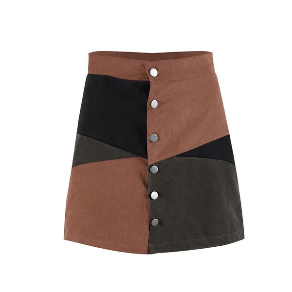 fashion women ladies high waist suede skirts single breasted patchwork knee-length a-line skirts, Black
fashion women ladies high waist suede skirts single breasted patchwork knee-length a-line skirts, Black