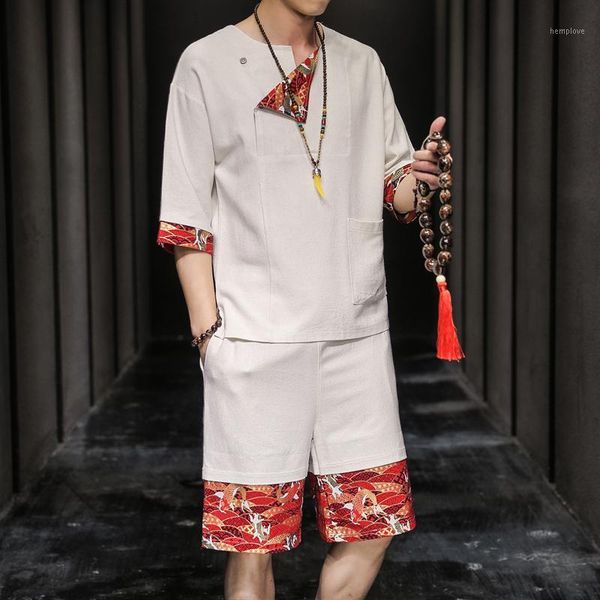 chinese style men's sets white black 2020 summer new men short-sleeved t-shirt and shorts size s-5xl man stitching two-piece set1, Gray
chinese style men's sets white black 2020 summer new men short-sleeved t-shirt and shorts size s-5xl man stitching two-piece set1, Gray