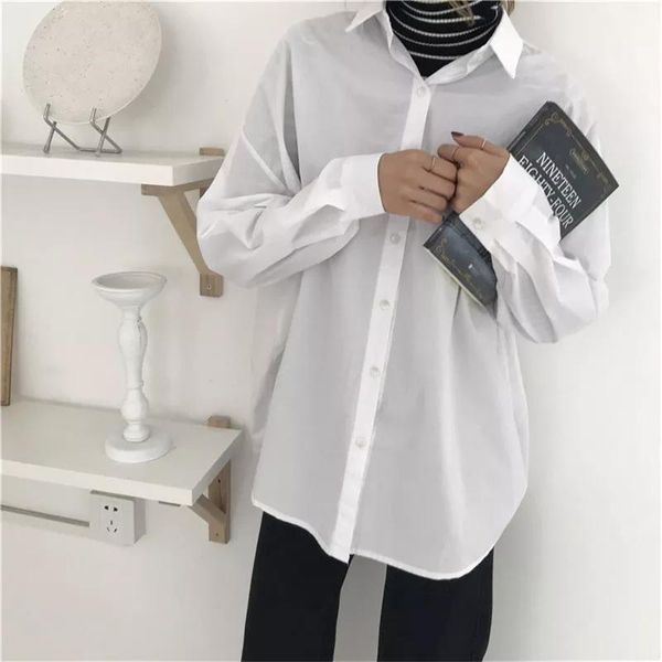 solid color spring casual loose for women solid color shirt ladies 4 colors 2020, White
solid color spring casual loose for women solid color shirt ladies 4 colors 2020, White