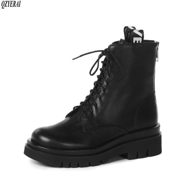 boots 2021 winter genuine leather women lace-up fashion cow women's shoes size 34-40, Black
boots 2021 winter genuine leather women lace-up fashion cow women's shoes size 34-40, Black