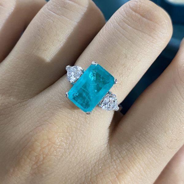 oevas 100% 925 sterling silver paraiba tourmaline gemstone rings for women sparkling high carbon diamond wedding fine jewelry q1218, Golden;silver
oevas 100% 925 sterling silver paraiba tourmaline gemstone rings for women sparkling high carbon diamond wedding fine jewelry q1218, Golden;silver