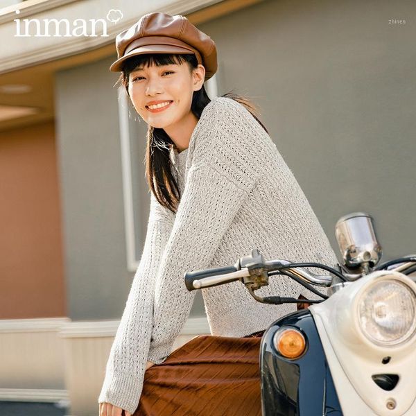 inman 2020 autumn winter new arrival loose dropped shoulder elegant wool pullover long sleeve sweater1, White;black
inman 2020 autumn winter new arrival loose dropped shoulder elegant wool pullover long sleeve sweater1, White;black