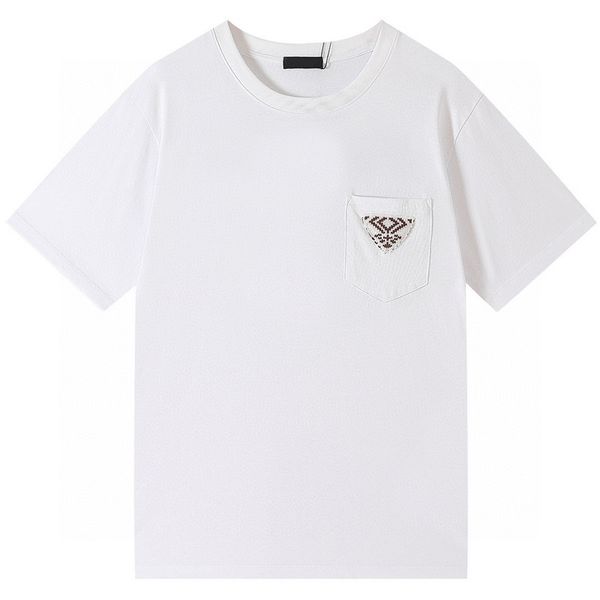 2022 spring summer europe italy pocket wollen tee cotton t shirt men women fashion cotton tshirt, White;black
2022 spring summer europe italy pocket wollen tee cotton t shirt men women fashion cotton tshirt, White;black