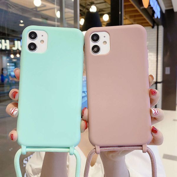 solid color phone case for iphone 12 mini 11 pro xr x xs max 6 6s 7 8 plus lanyard necklace chain hang strap cord rope cover
solid color phone case for iphone 12 mini 11 pro xr x xs max 6 6s 7 8 plus lanyard necklace chain hang strap cord rope cover