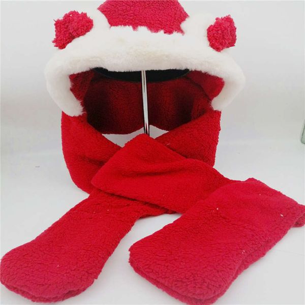 warm children cartoon scarf thickened glove hat one rabbit embroidered plush neck cover double layer, Red;brown
warm children cartoon scarf thickened glove hat one rabbit embroidered plush neck cover double layer, Red;brown