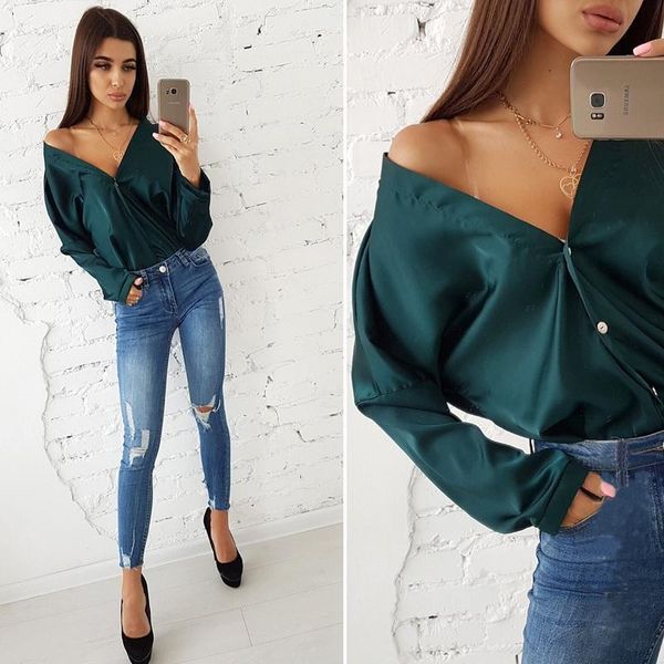 women's blouses & shirts 2021 summer fashion women loose blouse v-neck long-sleeved bat sleeve casual solid color elegant, White
women's blouses & shirts 2021 summer fashion women loose blouse v-neck long-sleeved bat sleeve casual solid color elegant, White
