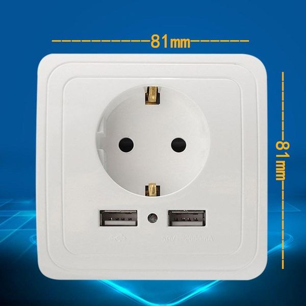 standard usb socket, double socket, 16a power panel 250v 86mm * 86mm, double frame wall usb power socket
standard usb socket, double socket, 16a power panel 250v 86mm * 86mm, double frame wall usb power socket