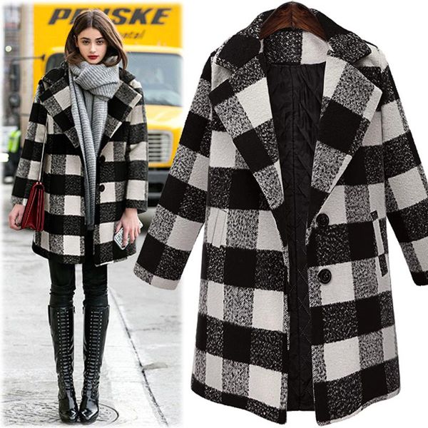 women's jackets yiciya long plaid jacket women sui't set coat winter 2021 plus size 4xl 5xl outerwear large oversized ladies cashm, Black;brown
women's jackets yiciya long plaid jacket women sui't set coat winter 2021 plus size 4xl 5xl outerwear large oversized ladies cashm, Black;brown