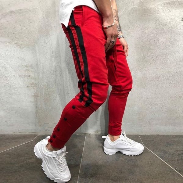 new men's sweatpants side stripe hip track street wear skinny sweatpants elastic waist male casual trousers, Black
new men's sweatpants side stripe hip track street wear skinny sweatpants elastic waist male casual trousers, Black