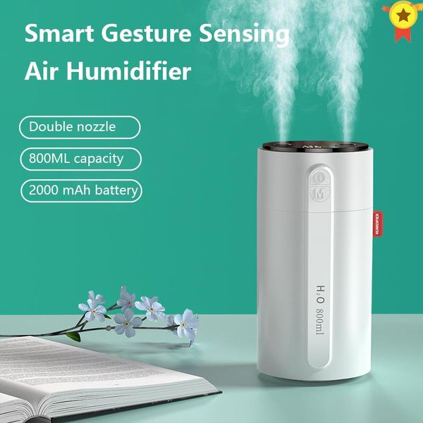 home air humidifier 800ml double nozzle cool mist aroma diffuser gesture sensing control ultrasonic usb led display humidifier
home air humidifier 800ml double nozzle cool mist aroma diffuser gesture sensing control ultrasonic usb led display humidifier