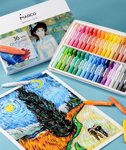 24/36 Colors Oil Pastel For Beginner Student Graffiti Soft Pastel Painting Drawing Pen School Stationery R-7600