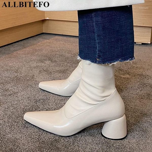 boots allbitefo genuine leather+stretch material brand high heels women thick office ladies shoes ankle for women1, Black
boots allbitefo genuine leather+stretch material brand high heels women thick office ladies shoes ankle for women1, Black