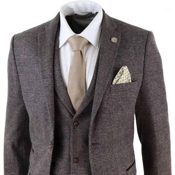 2020 brown mens suits 3 piece wool blend costume homme check tweed peaky blinders terno masculino1, White;black
2020 brown mens suits 3 piece wool blend costume homme check tweed peaky blinders terno masculino1, White;black