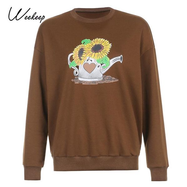 weekeep oversized women sweatshirt autumn long sleeve women floral print aesthetics pullovers harajuku casual streetwear clothes, Black
weekeep oversized women sweatshirt autumn long sleeve women floral print aesthetics pullovers harajuku casual streetwear clothes, Black