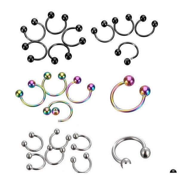 nose ring 100pcs 1.2*8*3mm ball surgical steel circular piercing plated titanium colors piercing horseshoe ring usuw7 aw7ea, Silver
nose ring 100pcs 1.2*8*3mm ball surgical steel circular piercing plated titanium colors piercing horseshoe ring usuw7 aw7ea, Silver