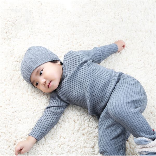 3pcs/set autumn winter baby girl clothes knit ribbed sweater boys sweaters pants hats bottoming shirt children's clothing 0-3y y200325, White
3pcs/set autumn winter baby girl clothes knit ribbed sweater boys sweaters pants hats bottoming shirt children's clothing 0-3y y200325, White