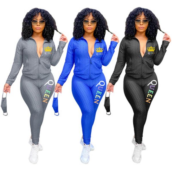 ladies knitted jacquard 2pcs sets fashion trend long sleeve zipper pant yoga sport suits designer female spring casual slim tracksuits, Gray
ladies knitted jacquard 2pcs sets fashion trend long sleeve zipper pant yoga sport suits designer female spring casual slim tracksuits, Gray