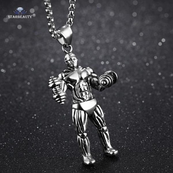 pendant necklaces starbeauty couple barbell necklace long men black pendants fit neckless jewelry cool exercise bodybuilding, Silver
pendant necklaces starbeauty couple barbell necklace long men black pendants fit neckless jewelry cool exercise bodybuilding, Silver
