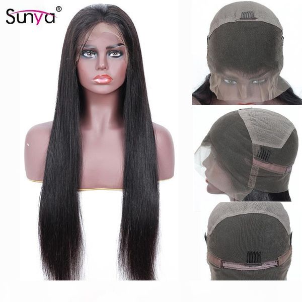 lace front human hair wigs for black women straight full lace wig transparent front wig 360 frontal 150 density sunya, Black;brown
lace front human hair wigs for black women straight full lace wig transparent front wig 360 frontal 150 density sunya, Black;brown