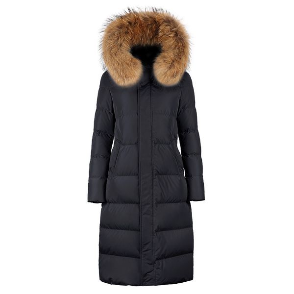 down, 90% duck jacket with hood, long winter coat, women's clothes, 2020, big raccoon skin collar, korean qhjd, Black
down, 90% duck jacket with hood, long winter coat, women's clothes, 2020, big raccoon skin collar, korean qhjd, Black