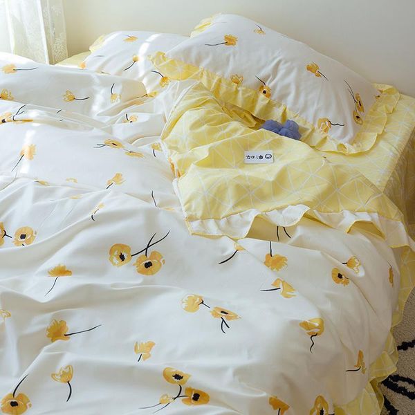 bedding sets korean ruffles set fresh flower print bed sheet or skirt bedclothes ab side duvet cover twin full king home textile
bedding sets korean ruffles set fresh flower print bed sheet or skirt bedclothes ab side duvet cover twin full king home textile