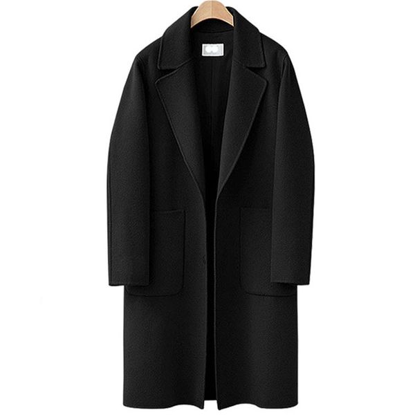 women long coat pockets single breasted simple elegant loose ladies streetwear all-match women's woolen outwear chic l747, Black
women long coat pockets single breasted simple elegant loose ladies streetwear all-match women's woolen outwear chic l747, Black