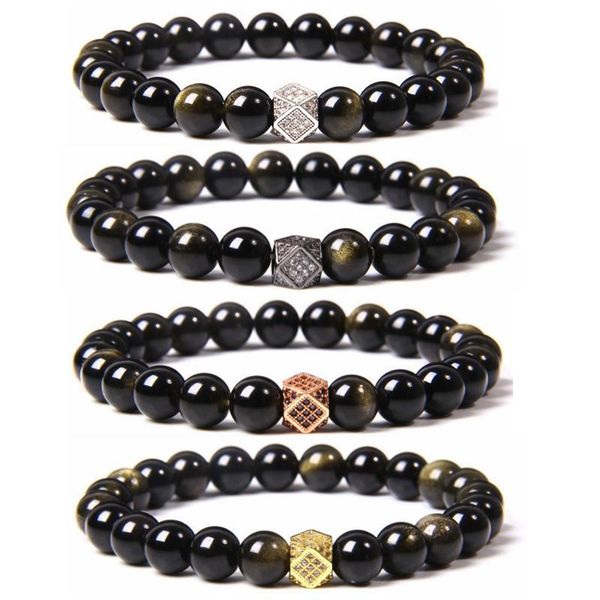 мужчины женщины качество натуральные золоты обсидиан камень бусины браслет ювелирные изделия для homme пара леди подарки бисером браслет опт, Black
мужчины женщины качество натуральные золоты обсидиан камень бусины браслет ювелирные изделия для homme пара леди подарки бисером браслет опт, Black
