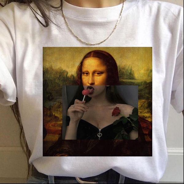 mona lisa t shirt women harajuku 90s funny vintage tshirt ullzang graphic t shirt korean style tees female, White
mona lisa t shirt women harajuku 90s funny vintage tshirt ullzang graphic t shirt korean style tees female, White