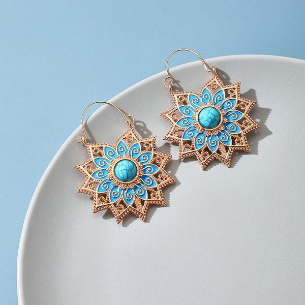 dangle & chandelier gypsy jewelry ethnic gold color flower earrings vintage blue dripping oil stone beads ladies, Silver
dangle & chandelier gypsy jewelry ethnic gold color flower earrings vintage blue dripping oil stone beads ladies, Silver
