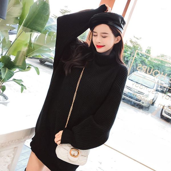 women's turtleneck knitted sweater dress autumn batwing sleeve solid pullover female spring loose knitting sweaters dresses lady1, White;black
women's turtleneck knitted sweater dress autumn batwing sleeve solid pullover female spring loose knitting sweaters dresses lady1, White;black