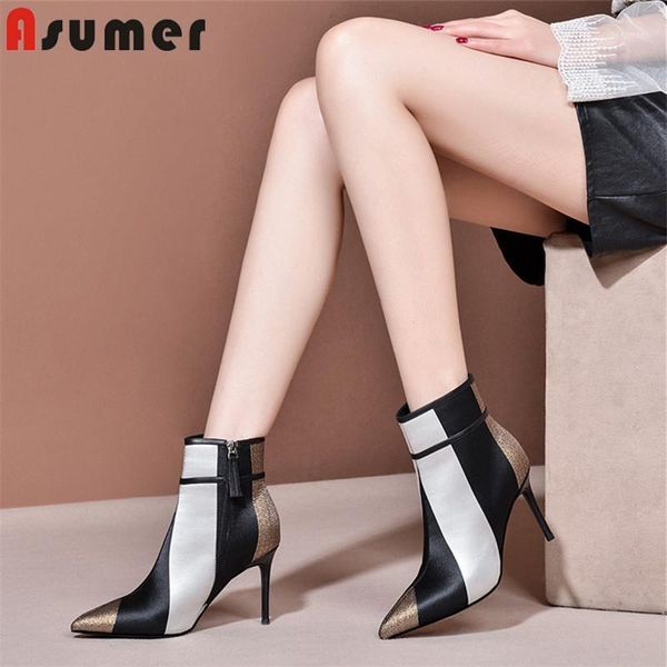 boots asumer 2021 arrival ankle women mixed colors thin high heels party wedding shoes autumn winter female1, Black
boots asumer 2021 arrival ankle women mixed colors thin high heels party wedding shoes autumn winter female1, Black