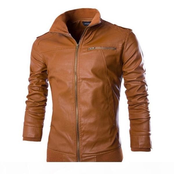 motorcycle leather jackets men solid business casual coats autumn winter leather clothing bomber jacket for male, Black;brown
motorcycle leather jackets men solid business casual coats autumn winter leather clothing bomber jacket for male, Black;brown