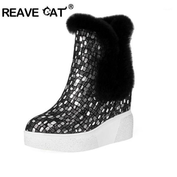 reave cat winter shoes women cow suede wedge snow boots punk high heel booties warm fur genuine leather footwear1, Black
reave cat winter shoes women cow suede wedge snow boots punk high heel booties warm fur genuine leather footwear1, Black