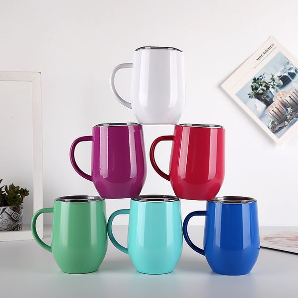 12oz egg cup wine glass with handle lid stainless steel tumbler stemless mug party beer whisky coffee mugs a05
12oz egg cup wine glass with handle lid stainless steel tumbler stemless mug party beer whisky coffee mugs a05