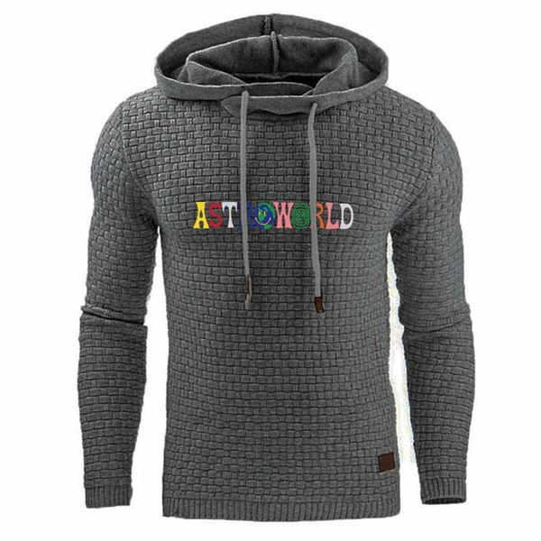 new men's jacquard sweater astroworld long sleeve plaid hooded sweater casual sports top, Black
new men's jacquard sweater astroworld long sleeve plaid hooded sweater casual sports top, Black