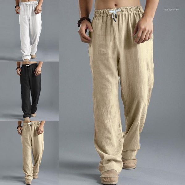 men fashion trousers linen style loose casual breathable outdoor summer solid color sportswear casual pants m10021, Black
men fashion trousers linen style loose casual breathable outdoor summer solid color sportswear casual pants m10021, Black