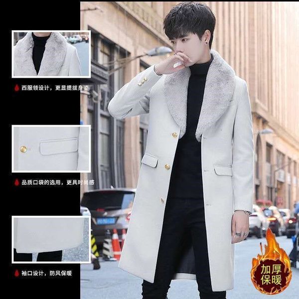men's wool long overcoat autumn winter thickening casual young and middle-aged lapel windbreaker coat slim trend, Tan;black
men's wool long overcoat autumn winter thickening casual young and middle-aged lapel windbreaker coat slim trend, Tan;black