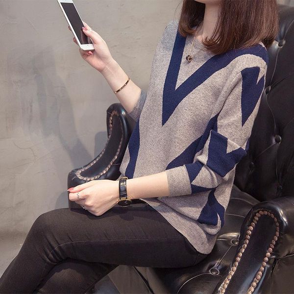 women's sweaters women autumn o-neck slim knitting pullovers large size l-5xl loose womens winter korean-style all-match printed chic, White;black
women's sweaters women autumn o-neck slim knitting pullovers large size l-5xl loose womens winter korean-style all-match printed chic, White;black