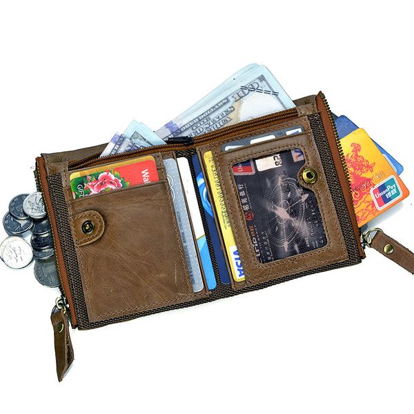 men's genuine leather wallets male double zipper men bifold slim lether coin pocket wallet purse, Red;black
men's genuine leather wallets male double zipper men bifold slim lether coin pocket wallet purse, Red;black