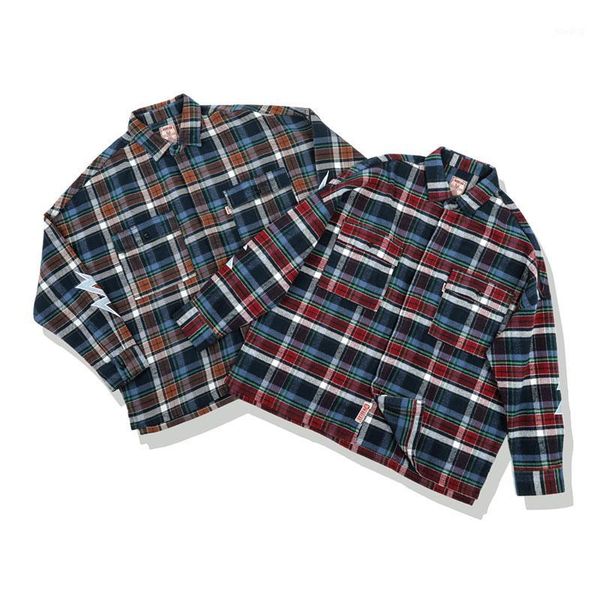 men's shirt men's casual shirt shoulder loose thick flannel plaid long sleeve, White;black
men's shirt men's casual shirt shoulder loose thick flannel plaid long sleeve, White;black