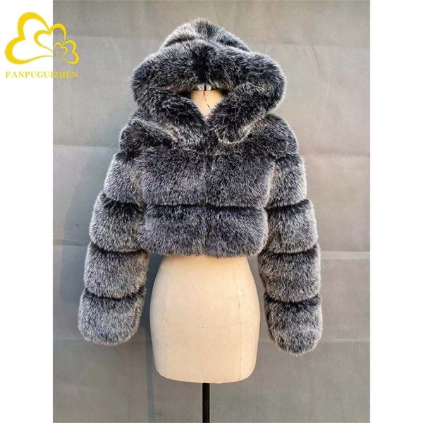 winter warm fluffy faux fur coats jackets women fake fur cropped jackets with hooded winter fur jacket 201215, Black
winter warm fluffy faux fur coats jackets women fake fur cropped jackets with hooded winter fur jacket 201215, Black