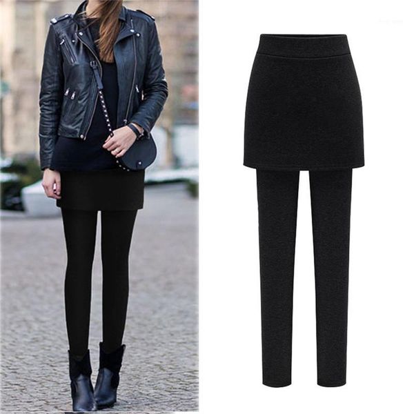 women plus velvet thicker pants wear fake two pants skirt autumn winter 6xl warm package hip high waist o111, Black;white
women plus velvet thicker pants wear fake two pants skirt autumn winter 6xl warm package hip high waist o111, Black;white