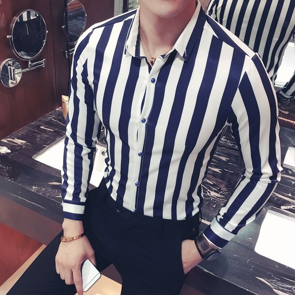 2020 male striped red black stripe marine sleeve long button down dress kamium shirt plus size 5xl p1wj, White;black
2020 male striped red black stripe marine sleeve long button down dress kamium shirt plus size 5xl p1wj, White;black