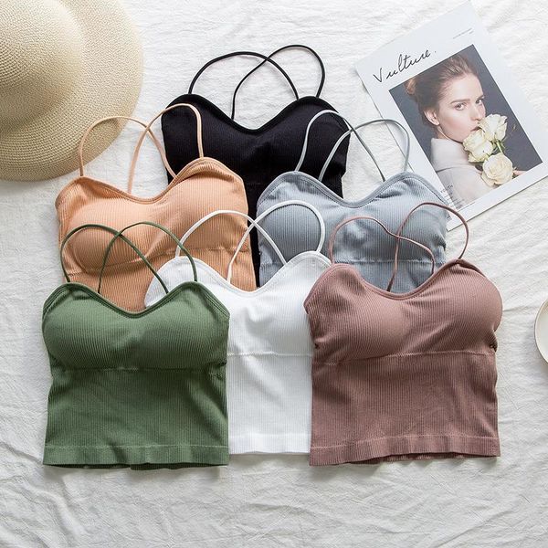 comfortable body hugging spring-summer plus-sized thread strap vest fat mm boob tube a chest pad wireless sports bra women, White
comfortable body hugging spring-summer plus-sized thread strap vest fat mm boob tube a chest pad wireless sports bra women, White